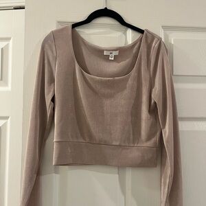 BP Cream Long Sleeve Crop Top